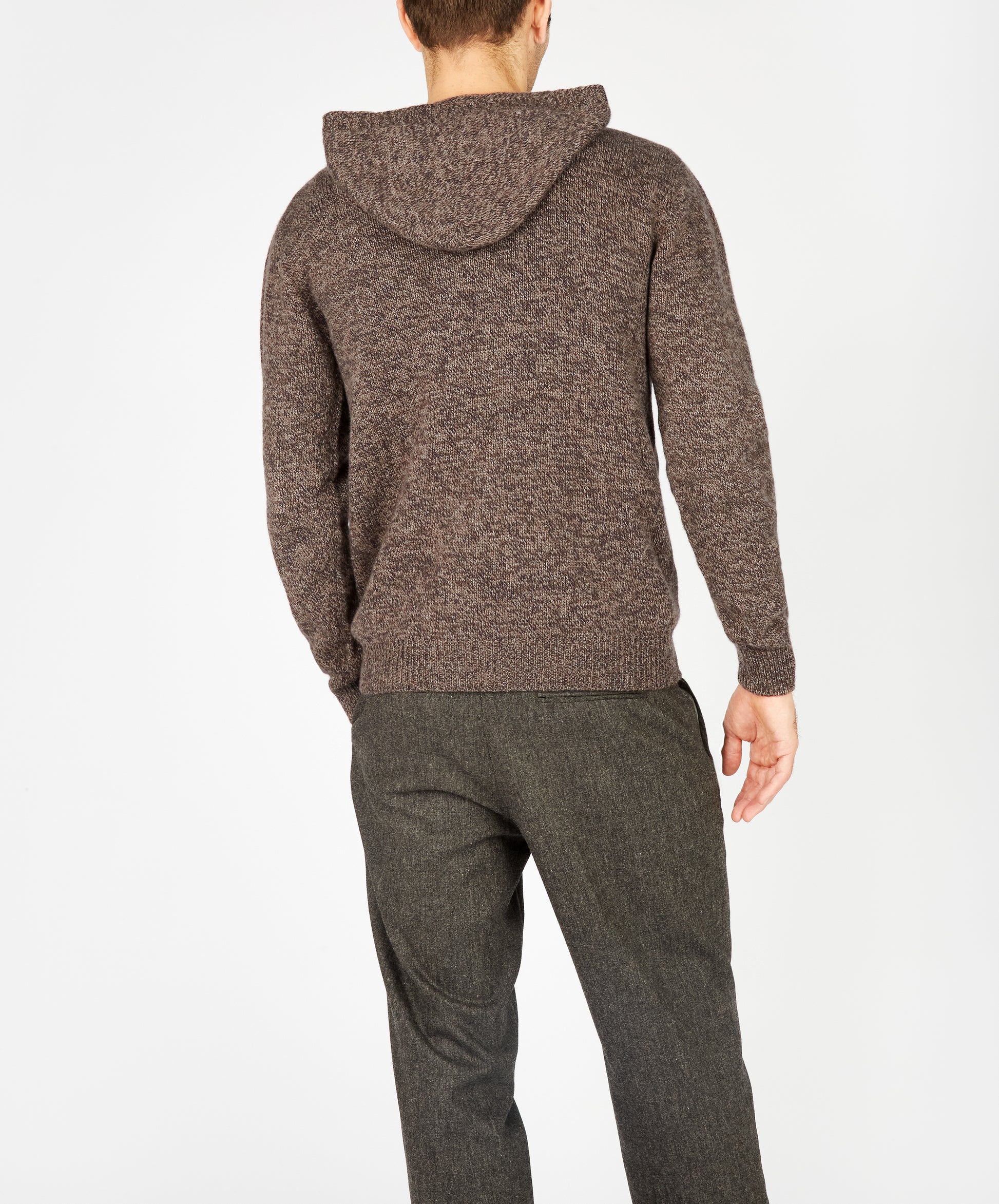 IrelandsEye Knitwear Luxe Jersey Hoodie Shadow Marl