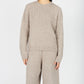 IrelandsEye Knitwear Corbin Cable Crew Neck Eggshell