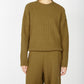 IrelandsEye Knitwear Corbin Cable Crew Neck Khaki