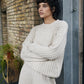 IrelandsEye Knitwear Corbin Cable Crew Neck Bone