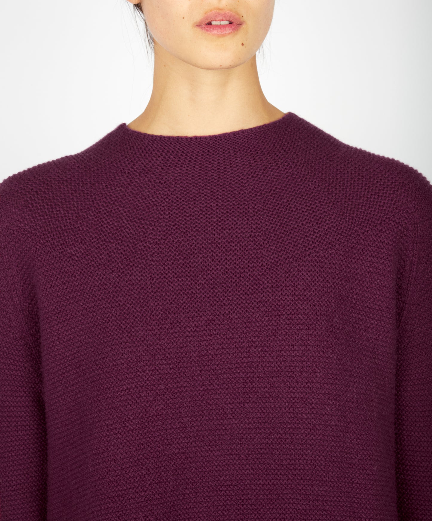 IrelandsEye Knitwear Osprey Funnel Neck Currant