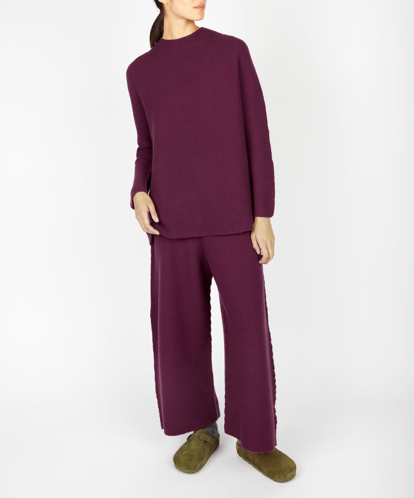 IrelandsEye Knitwear Osprey Funnel Neck Currant