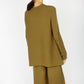 IrelandsEye Knitwear Osprey Funnel Neck Khaki