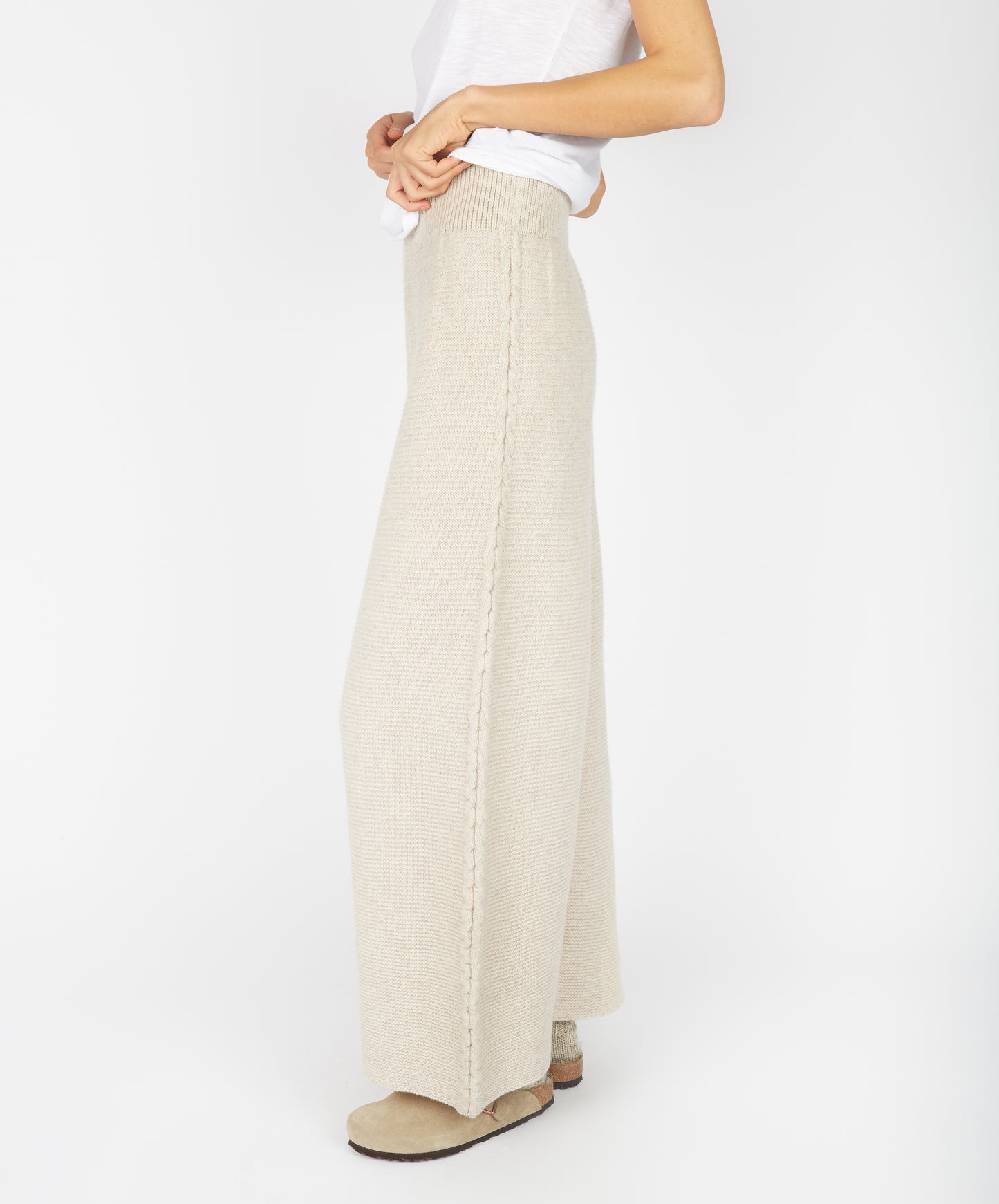 IrelandsEye Knitwear Kestrel Cropped Trousers Bone