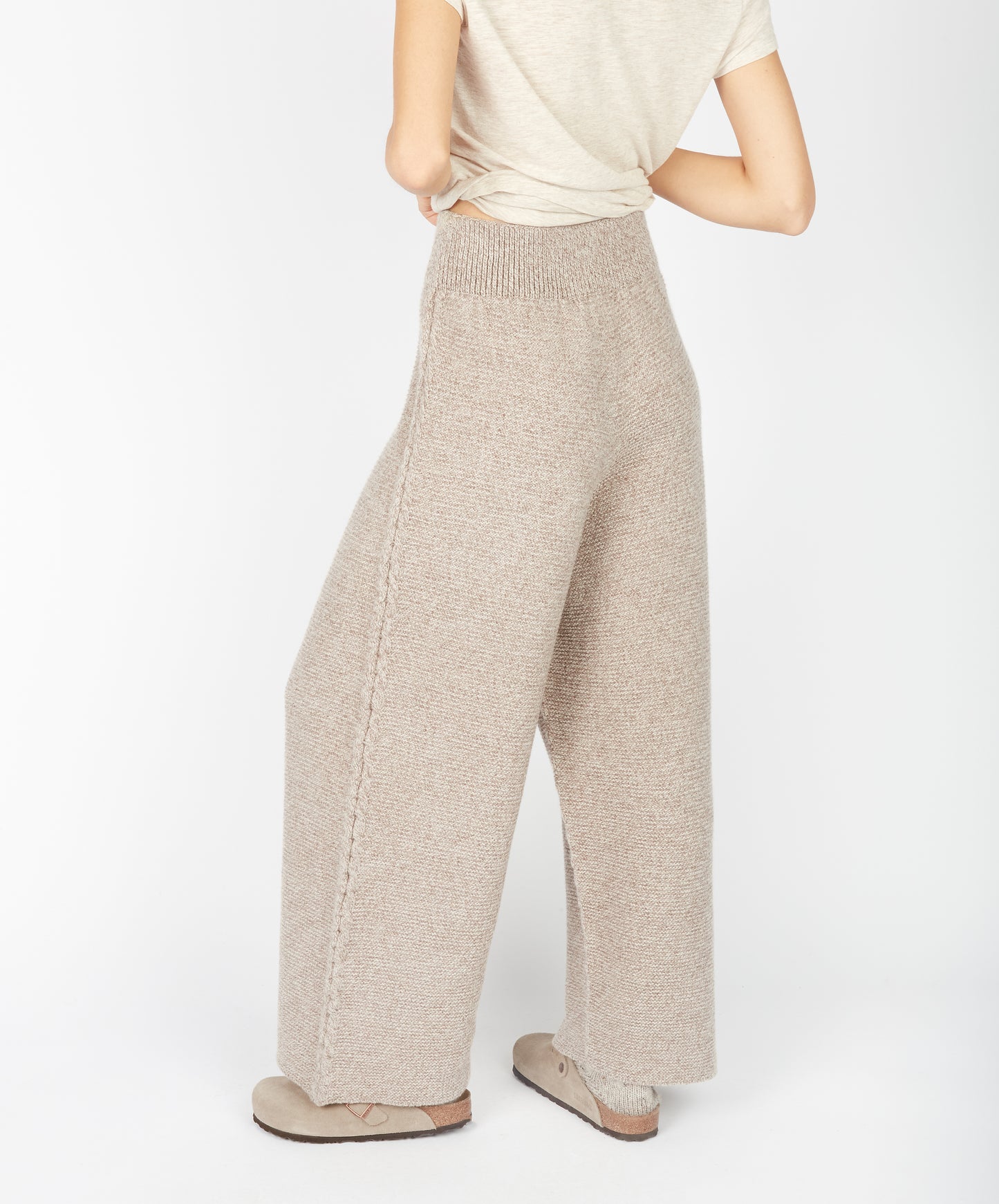 IrelandsEye Knitwear Kestrel Cropped Trousers Eggshell