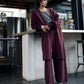 IrelandsEye Knitwear Kestrel Cropped Trousers & Raven Jersey Cardigan Currant