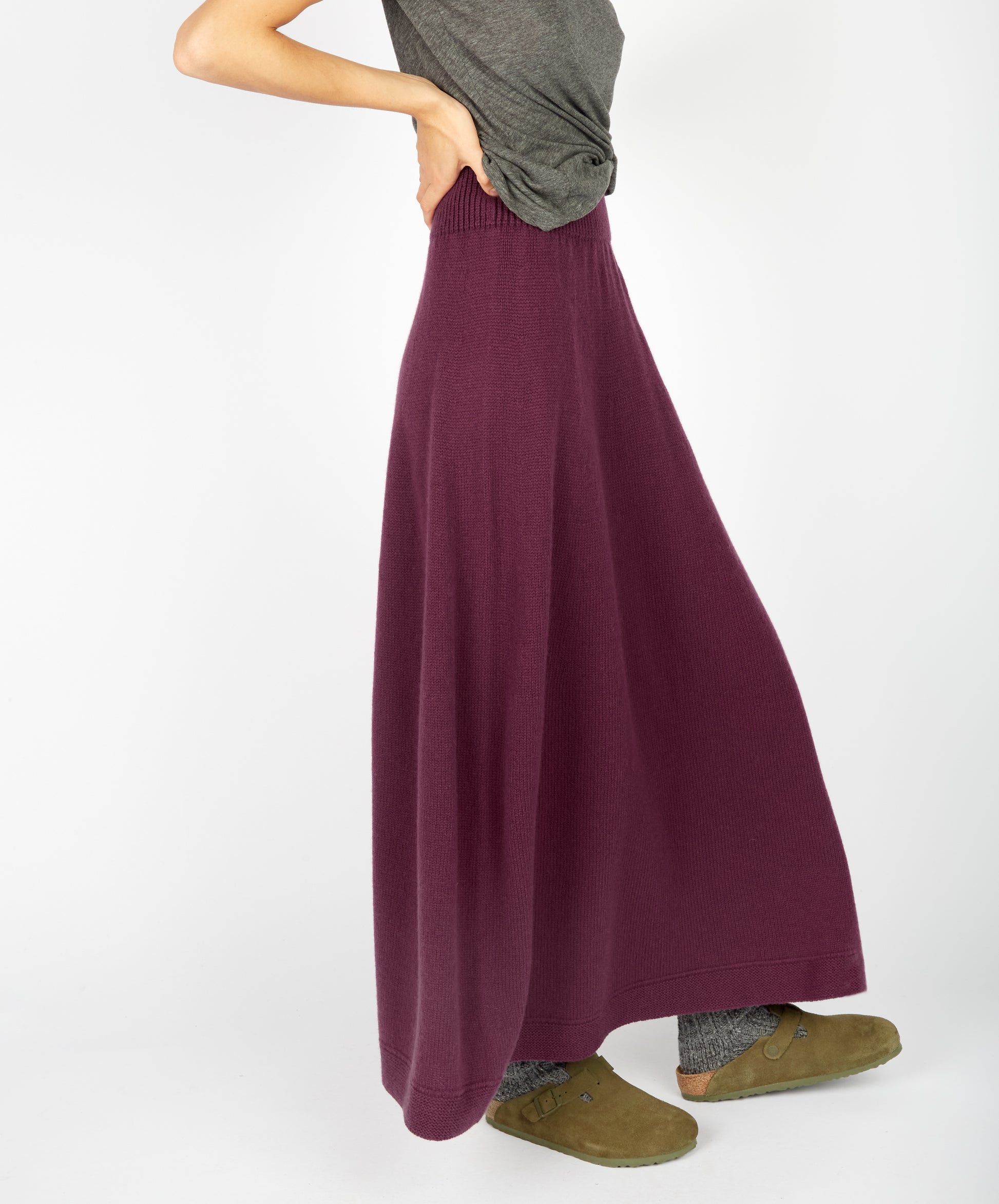 IrelandsEye Knitwear Whimbrel Skirt Currant