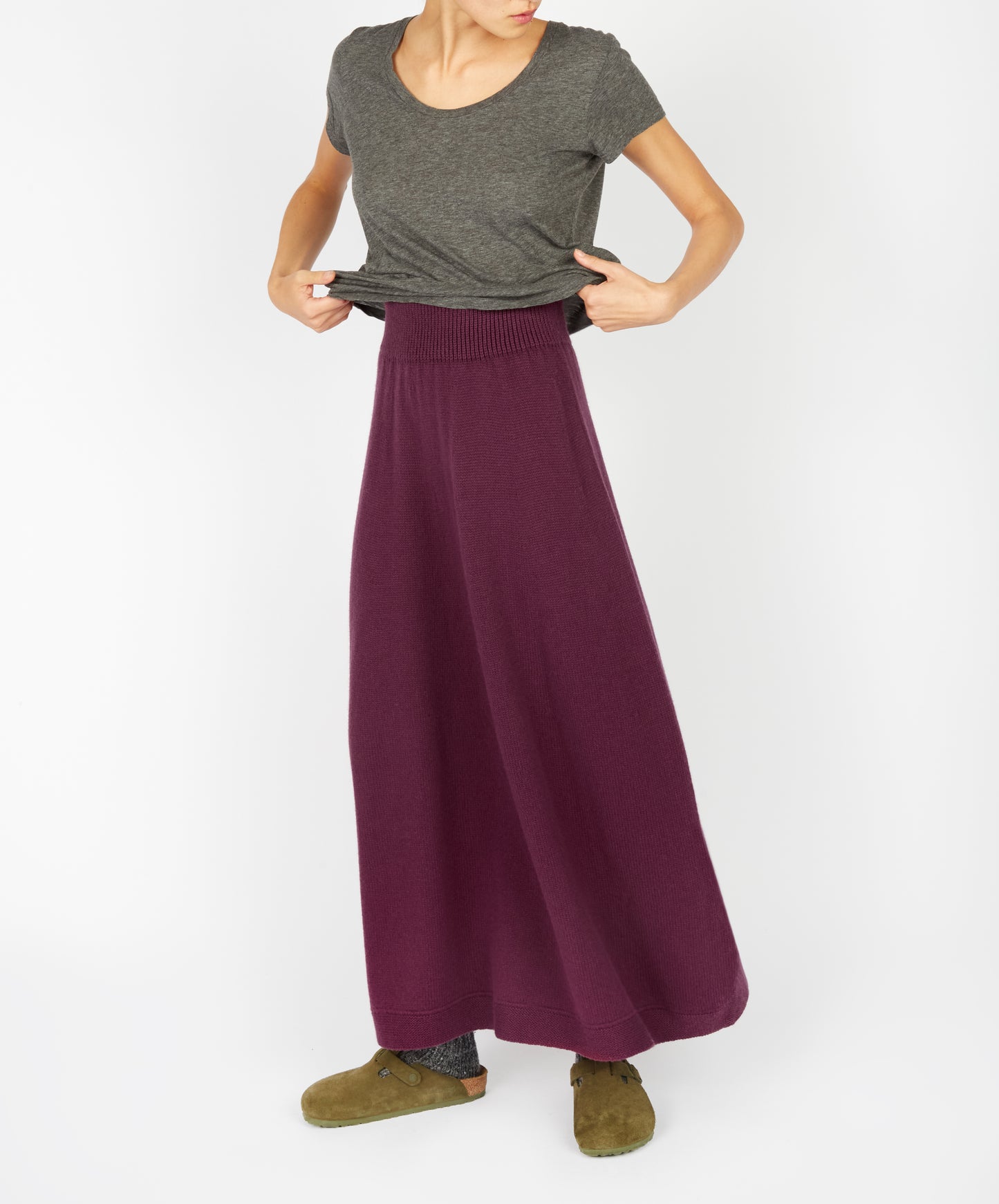 IrelandsEye Knitwear Whimbrel Skirt Currant