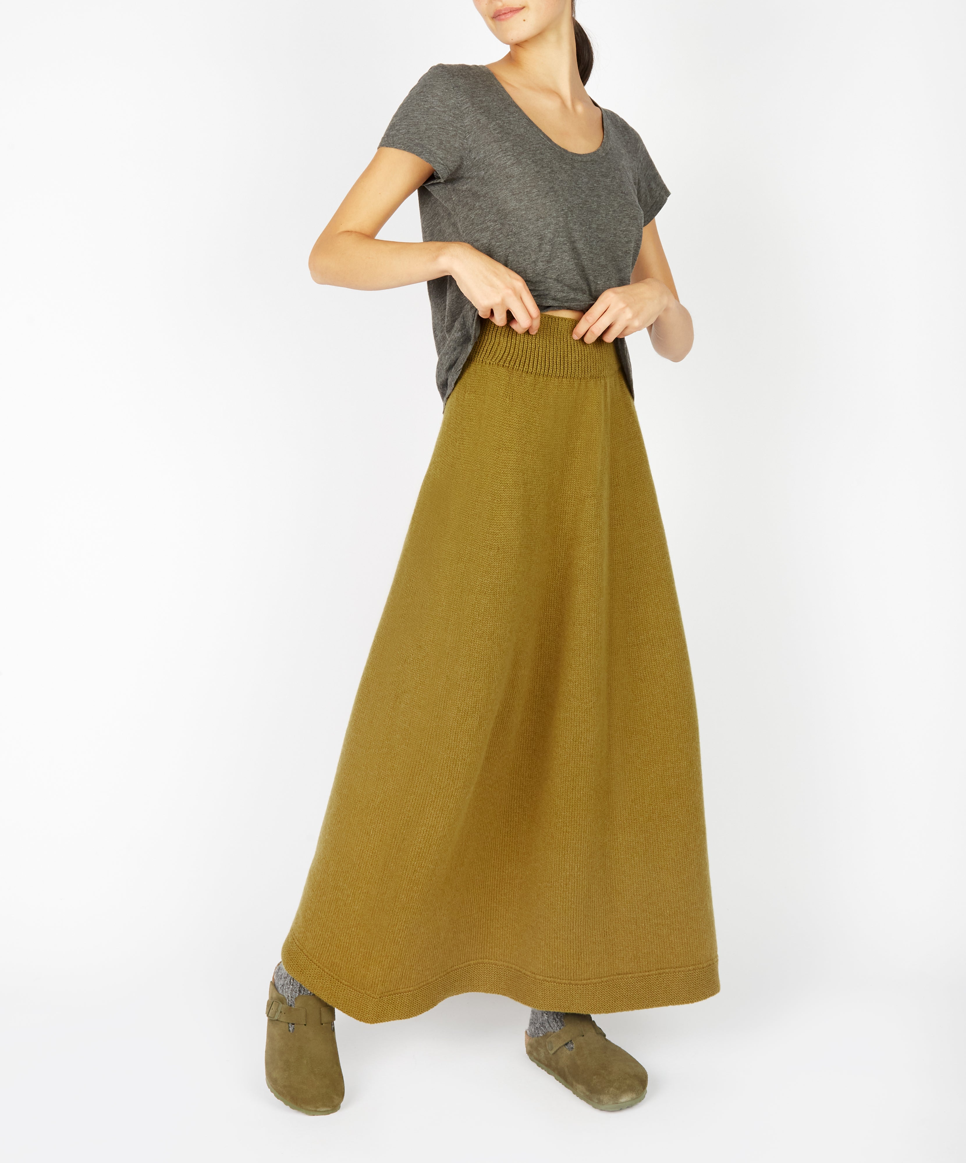 Whimbrel Skirt Khaki Ireland s Eye Knitwear IrelandsEye Knitwear