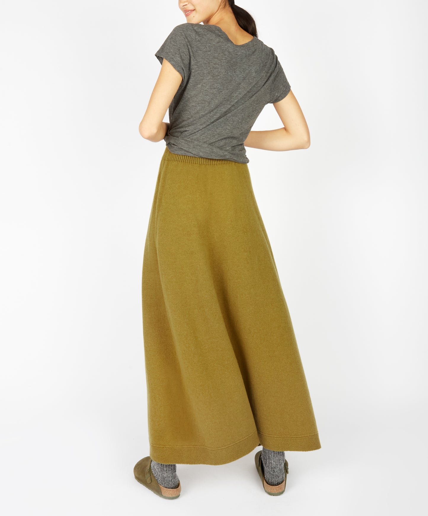 IrelandsEye Knitwear Whimbrel Skirt Khaki