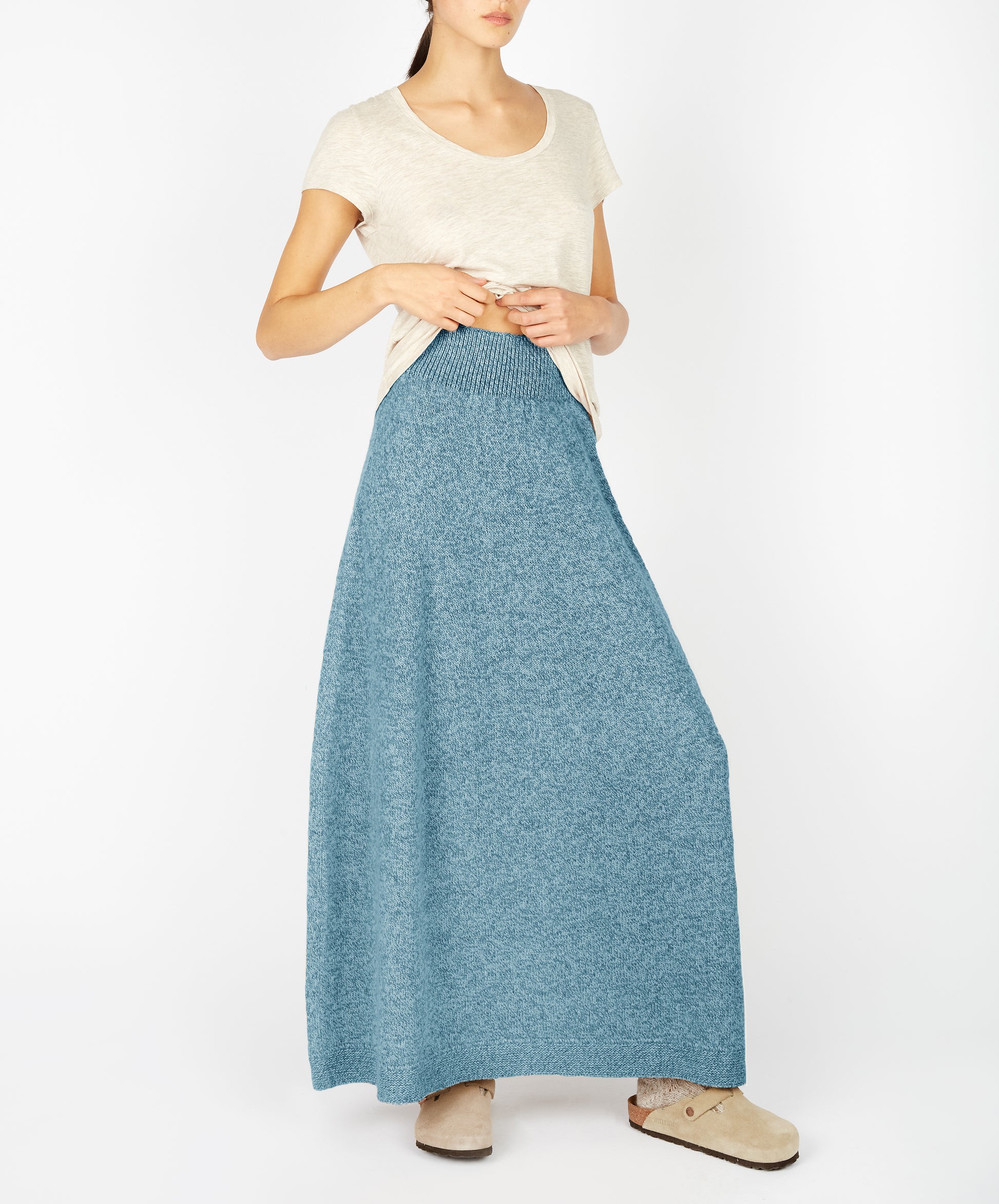 IrelandsEye Knitwear Whimbrel Skirt Larimar