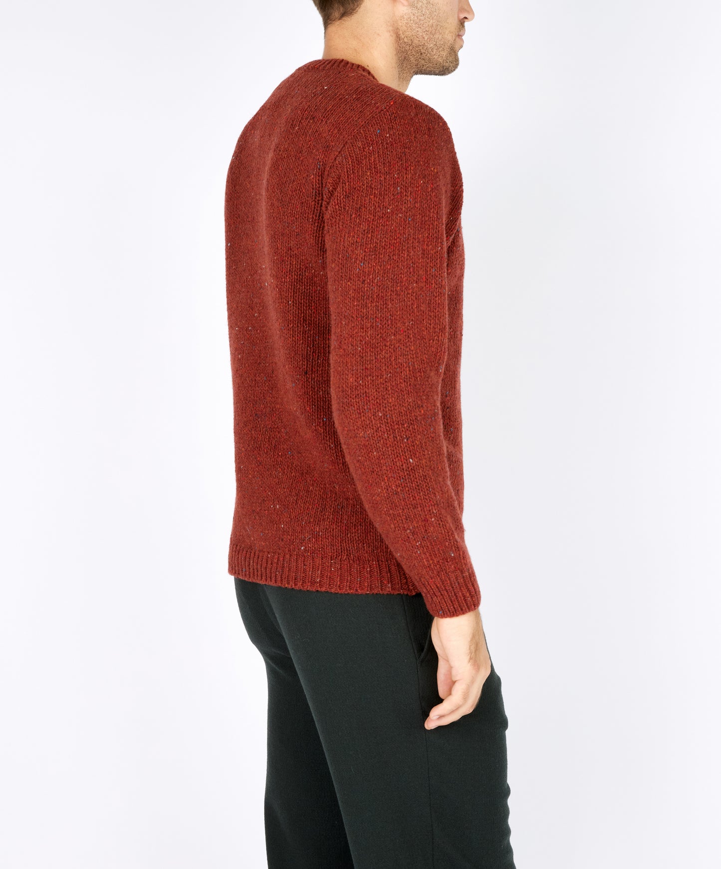 IrelandsEye Knitwear Kilbride V Neck Sweater Copper Marl