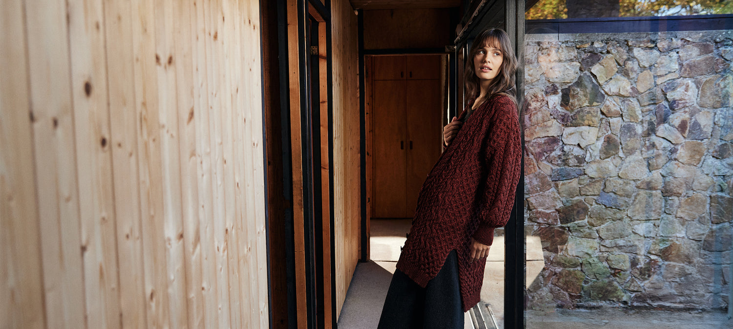 IrelandsEye Knitwear Talulla Cardigan in Sable Marl