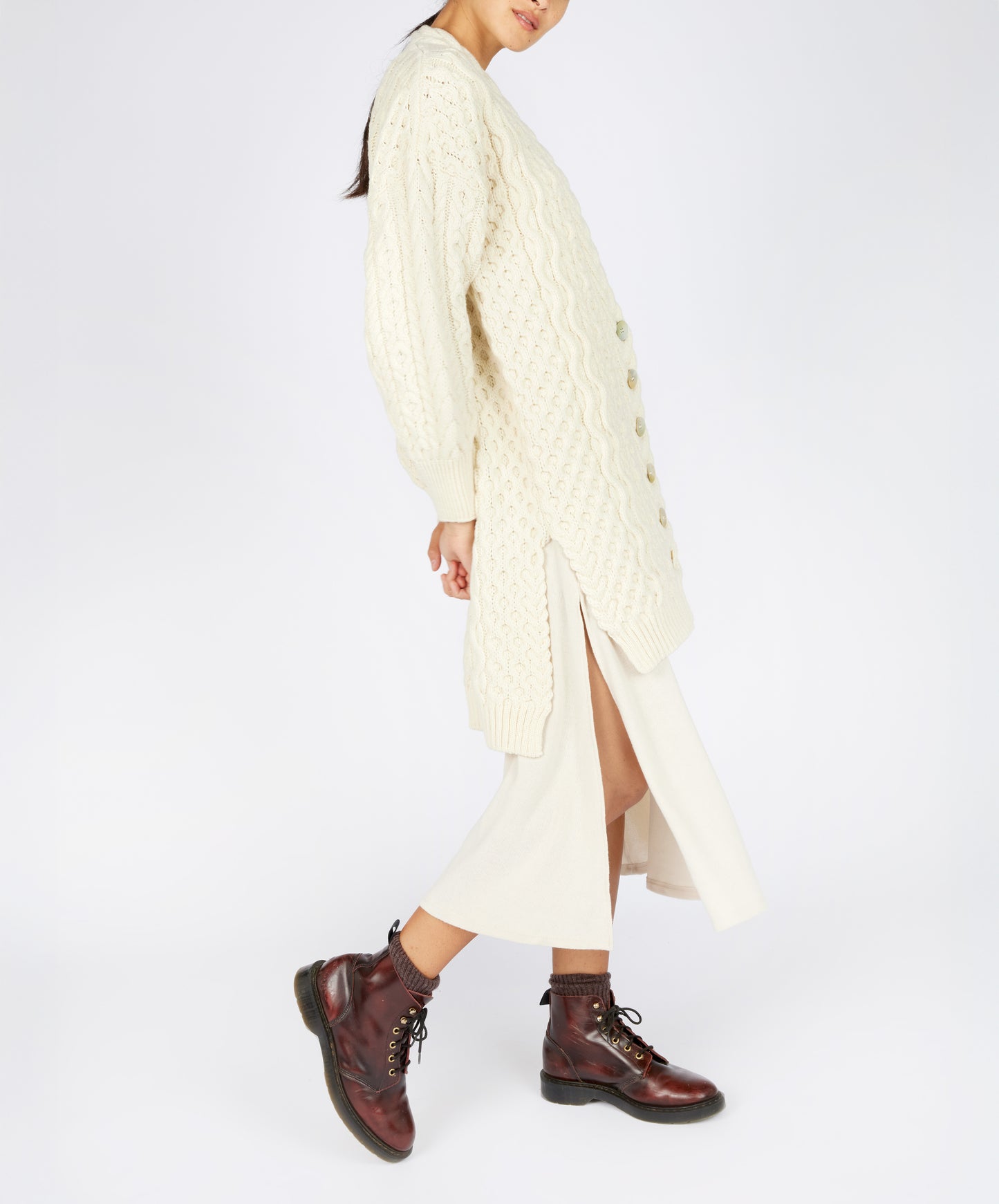IrelandsEye Knitwear The 'Talulla' Cardigan Natural
