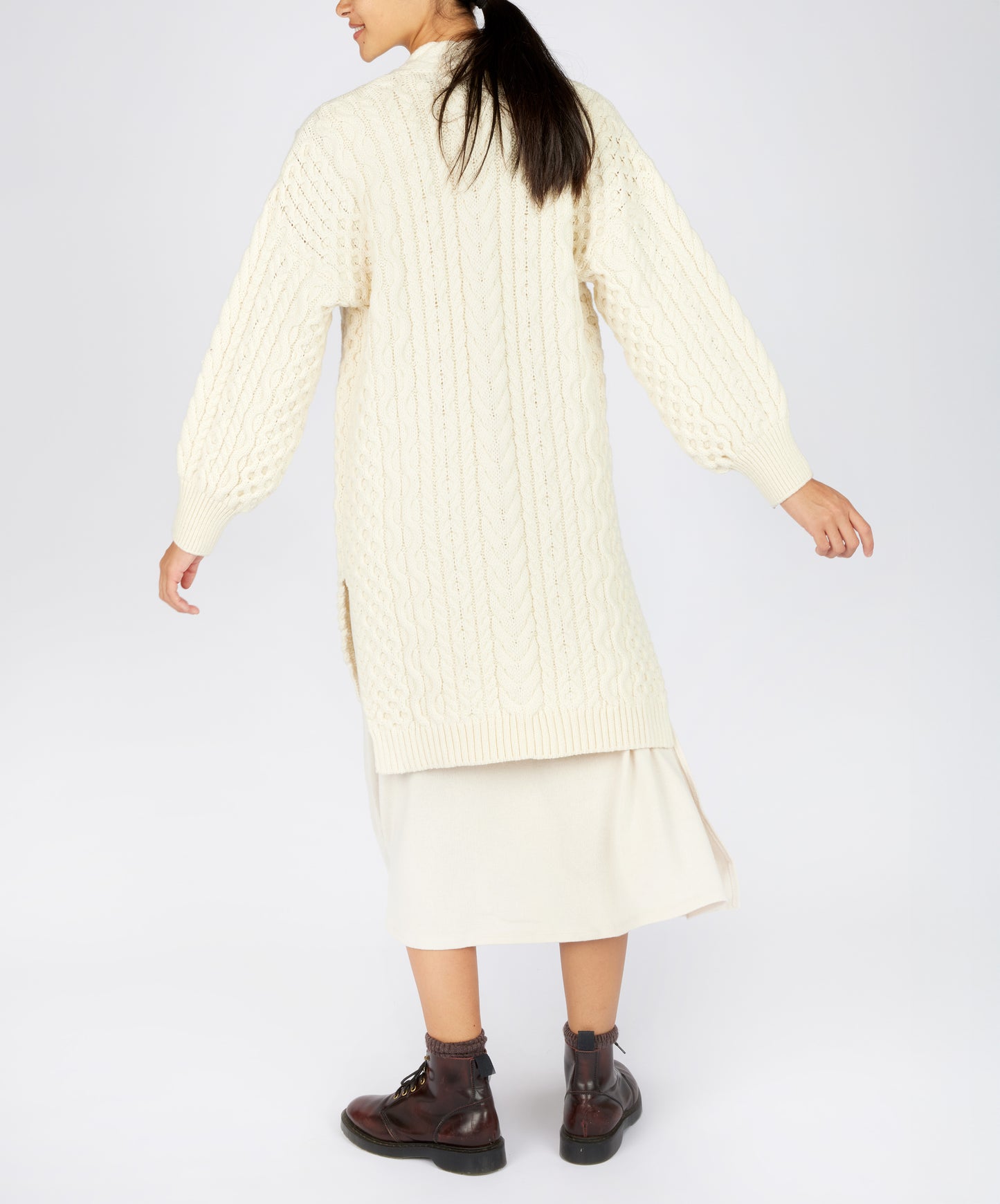 IrelandsEye Knitwear The 'Talulla' Cardigan Natural