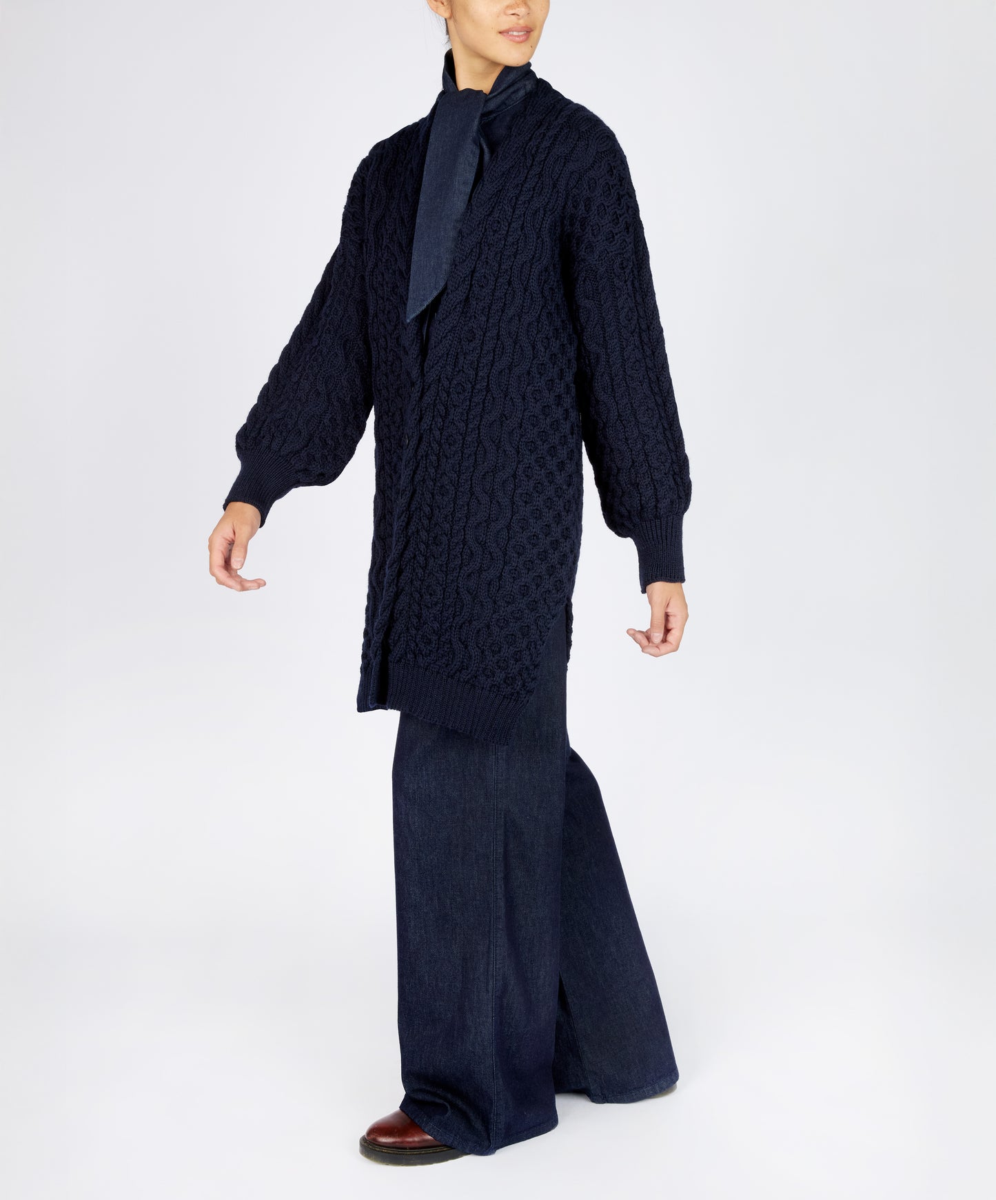 IrelandsEye Knitwear The 'Talulla' Cardigan Navy