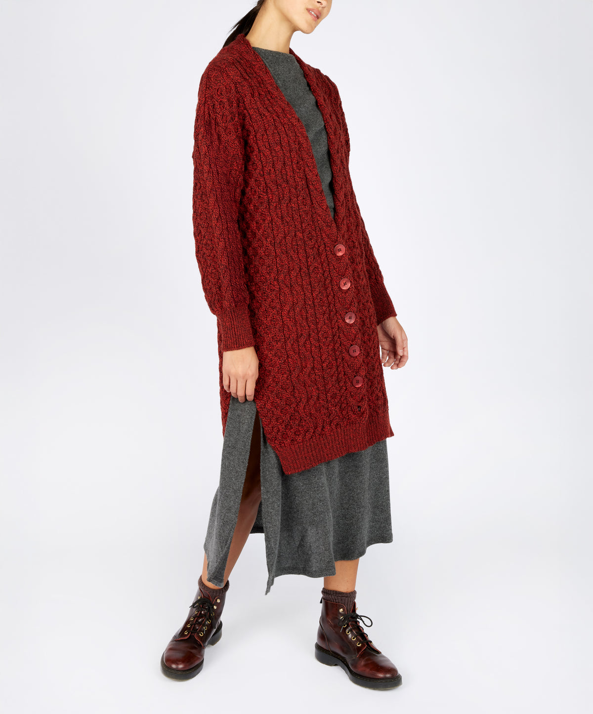 IrelandsEye Knitwear The 'Talulla' Cardigan Sable Marl