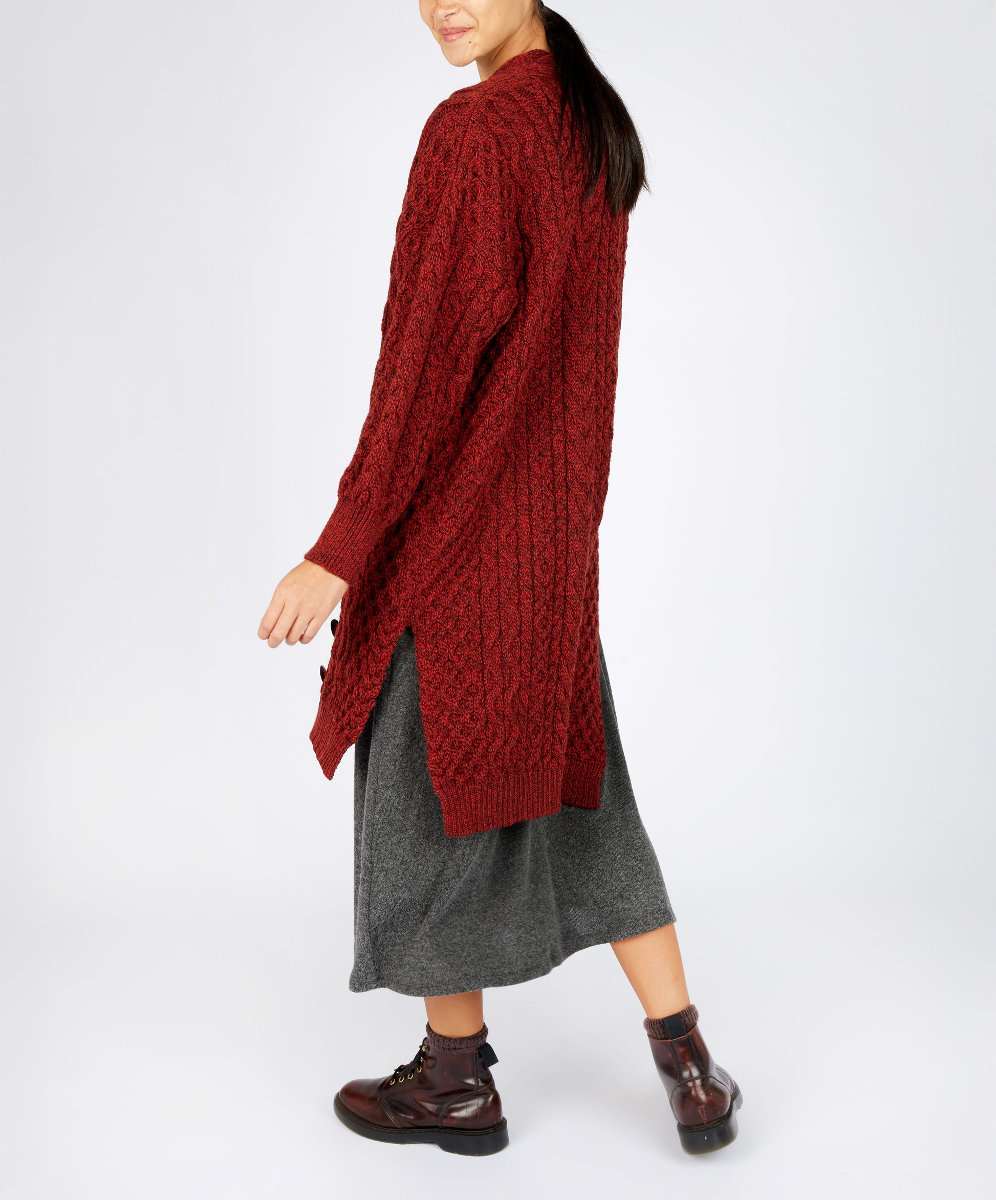 IrelandsEye Knitwear The 'Talulla' Cardigan Sable Marl