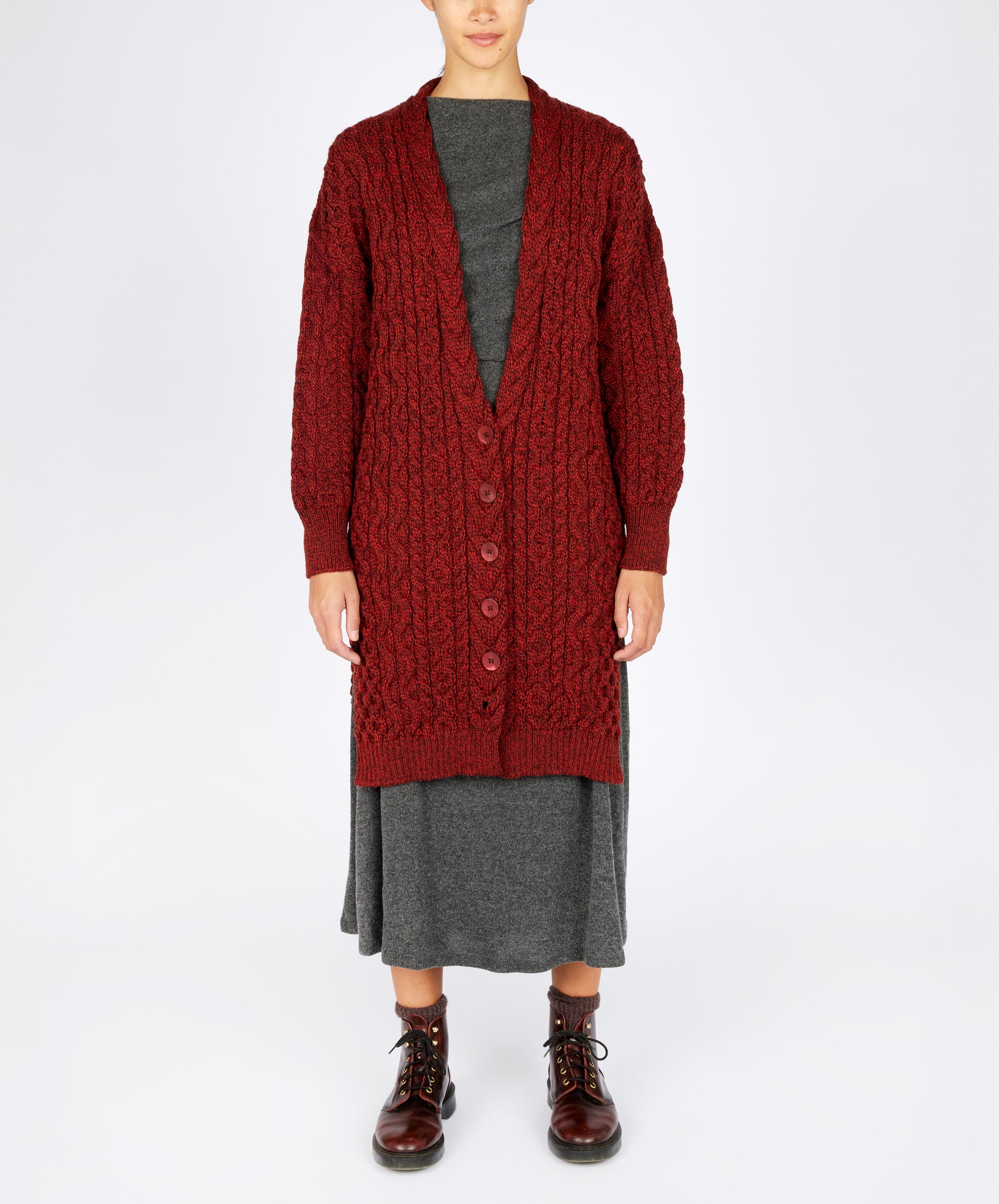 IrelandsEye Knitwear The 'Talulla' Cardigan Sable Marl