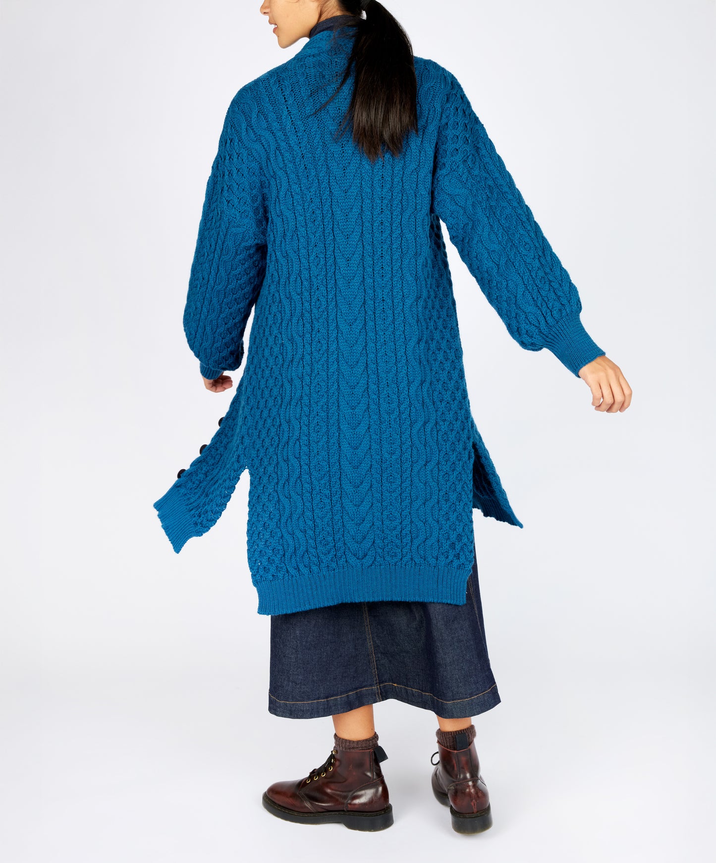 IrelandsEye Knitwear The 'Talulla' Cardigan Sapphire