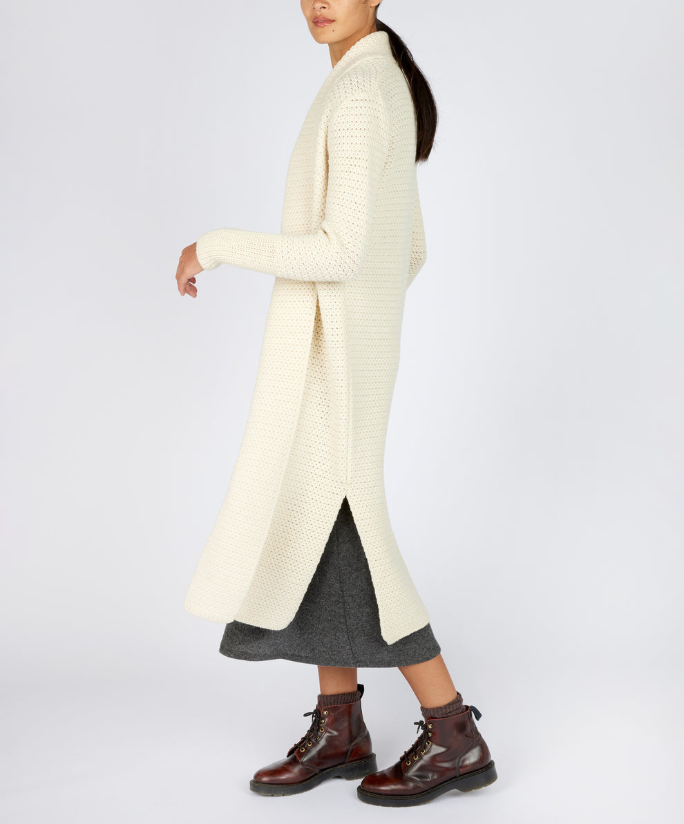 Ghost Rathnew 'Rathnew' textured Coatigan Natural – IrelandsEye Knitwear