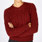 IrelandsEye Knitwear The 'Dana' Cable Crew Neck Sable Marl