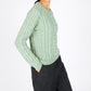 IrelandsEye Knitwear The 'Dana' Cable Crew Neck Sage Marl