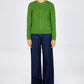 IrelandsEye Knitwear The 'Dana' Cable Crew Neck Moss
