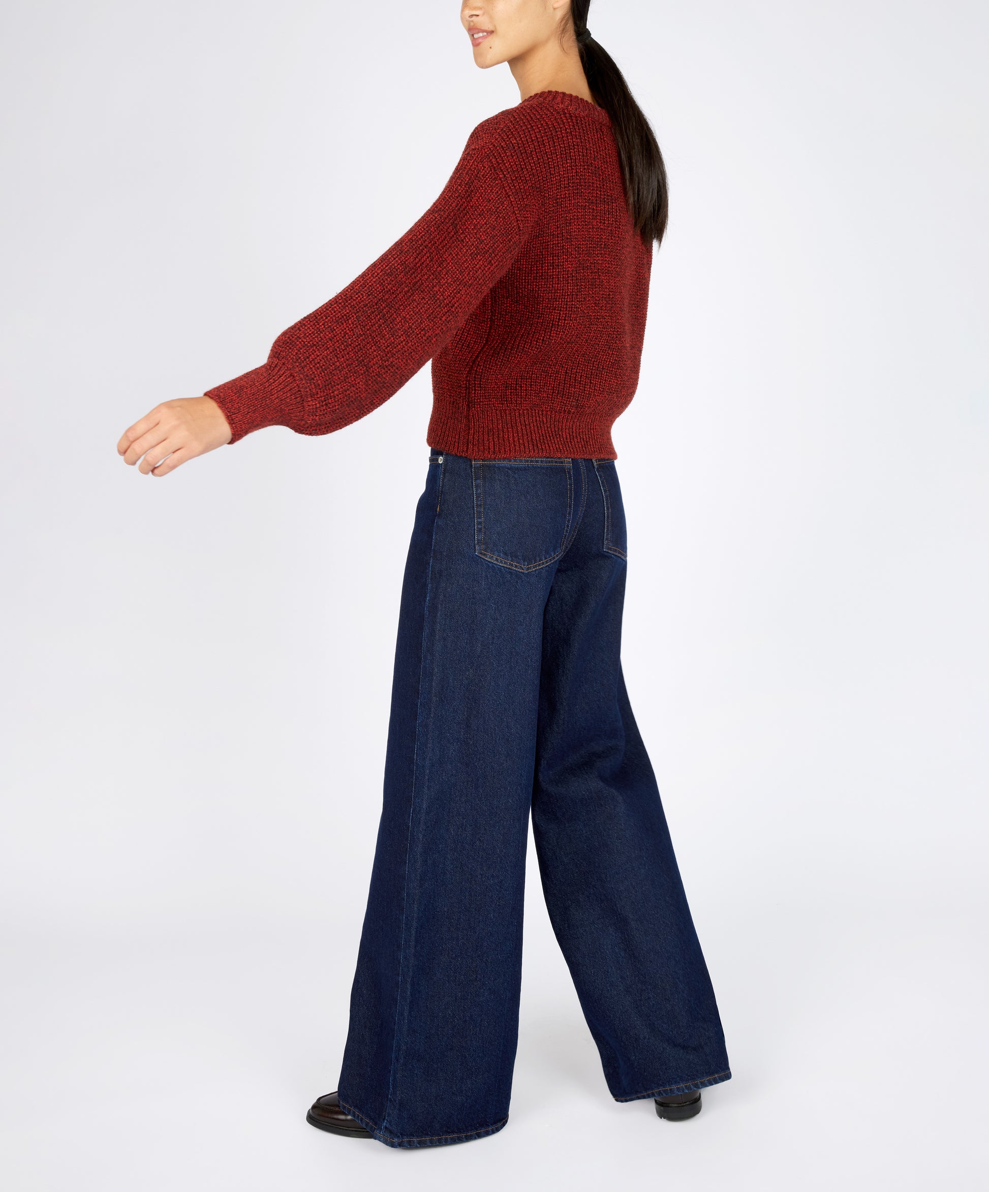 IrelandsEye Knitwear The 'Nuada' Crew Neck Sable Marl