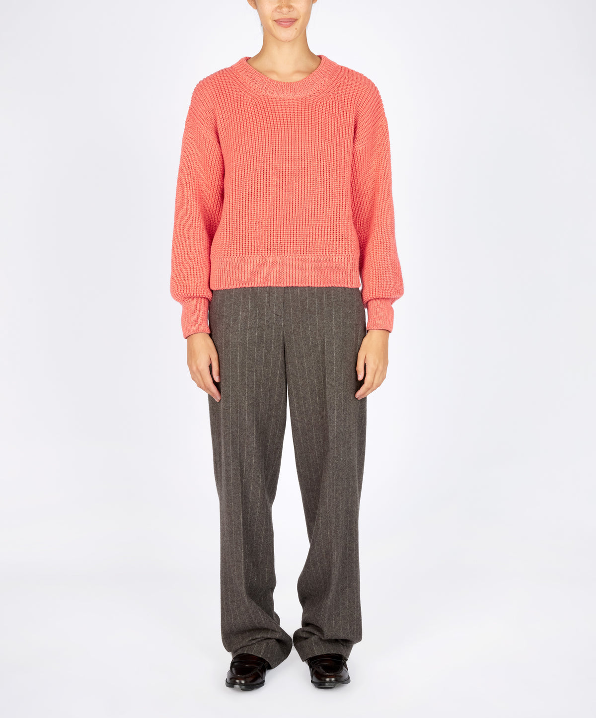IrelandsEye Knitwear The 'Nuada' Crew Neck Salmon