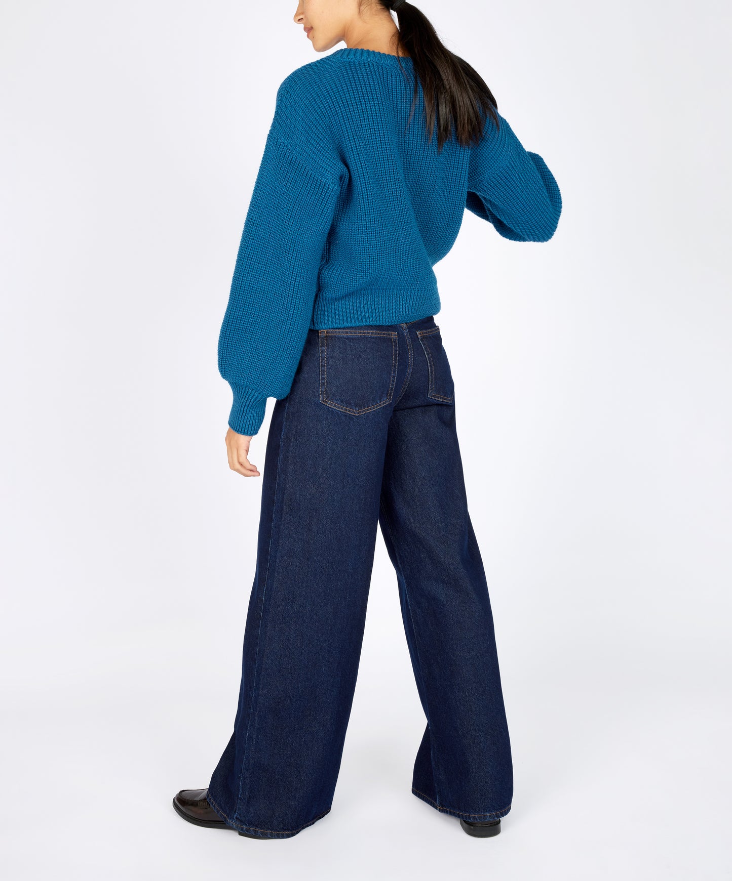 IrelandsEye Knitwear The 'Nuada' Crew Neck Sapphire Marl