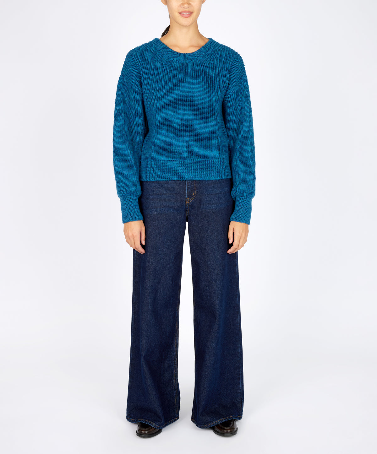 IrelandsEye Knitwear The 'Nuada' Crew Neck Sapphire Marl