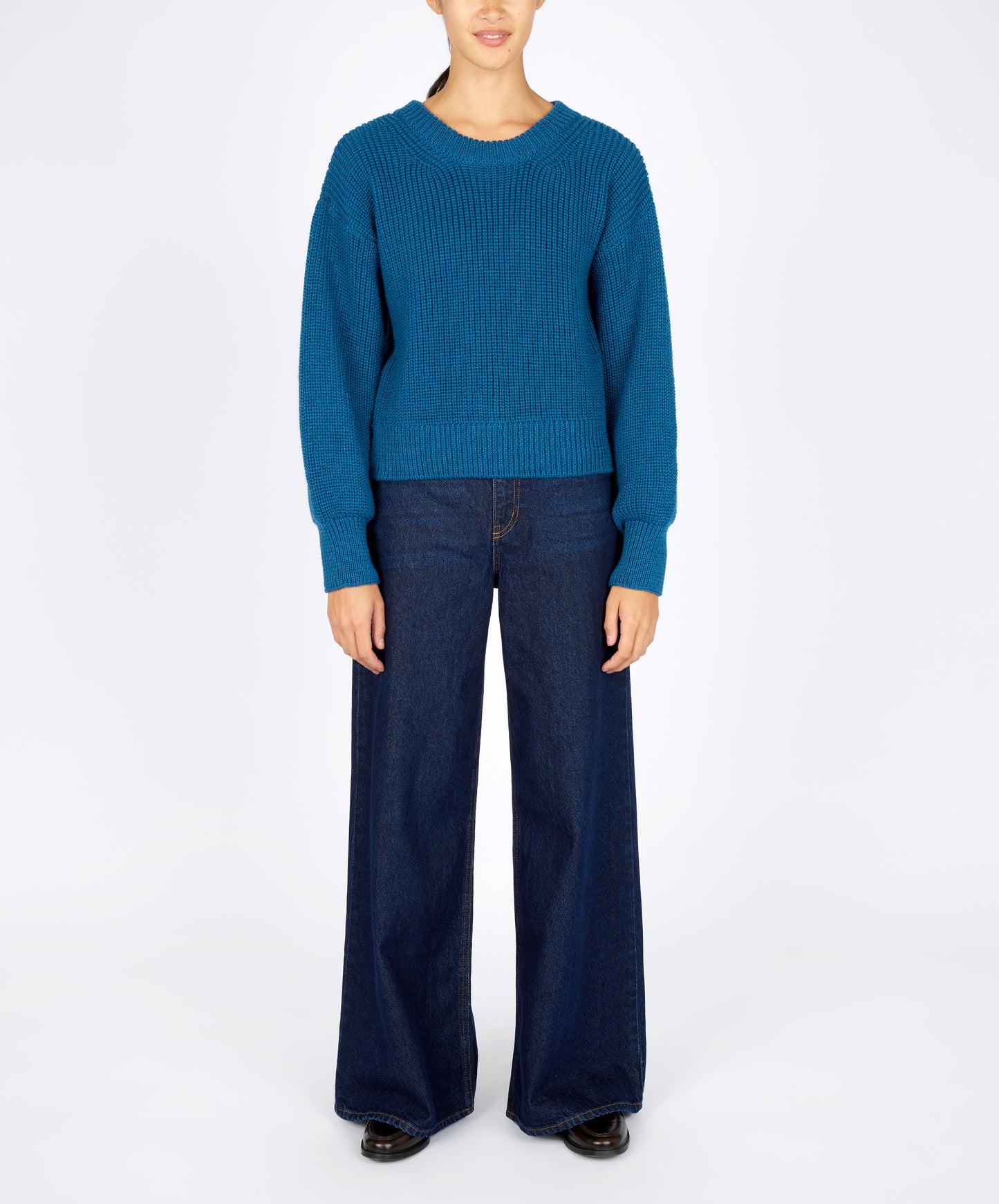 IrelandsEye Knitwear The 'Nuada' Crew Neck Sapphire Marl