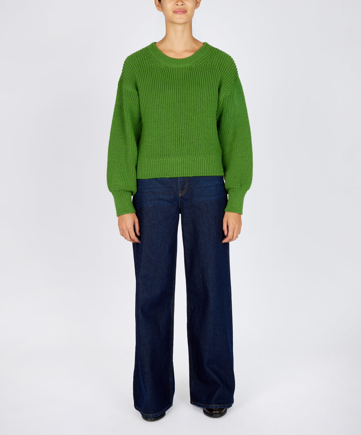 IrelandsEye Knitwear The 'Nuada' Crew Neck Moss