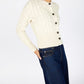 IrelandsEye Knitwear The 'Elva' Cropped Cardigan Natural