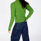 IrelandsEye Knitwear The 'Elva' Cropped Cardigan Moss