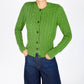 IrelandsEye Knitwear The 'Elva' Cropped Cardigan Moss