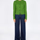 IrelandsEye Knitwear The 'Elva' Cropped Cardigan Moss