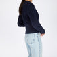IrelandsEye Knitwear The 'Elva' Cropped Cardigan Navy