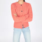 IrelandsEye Knitwear The 'Elva' Cropped Cardigan Salmon