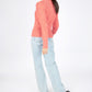 IrelandsEye Knitwear The 'Elva' Cropped Cardigan Salmon