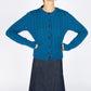IrelandsEye Knitwear The 'Elva' Cropped Cardigan Sapphire Marl
