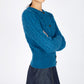 IrelandsEye Knitwear The 'Elva' Cropped Cardigan Sapphire Marl