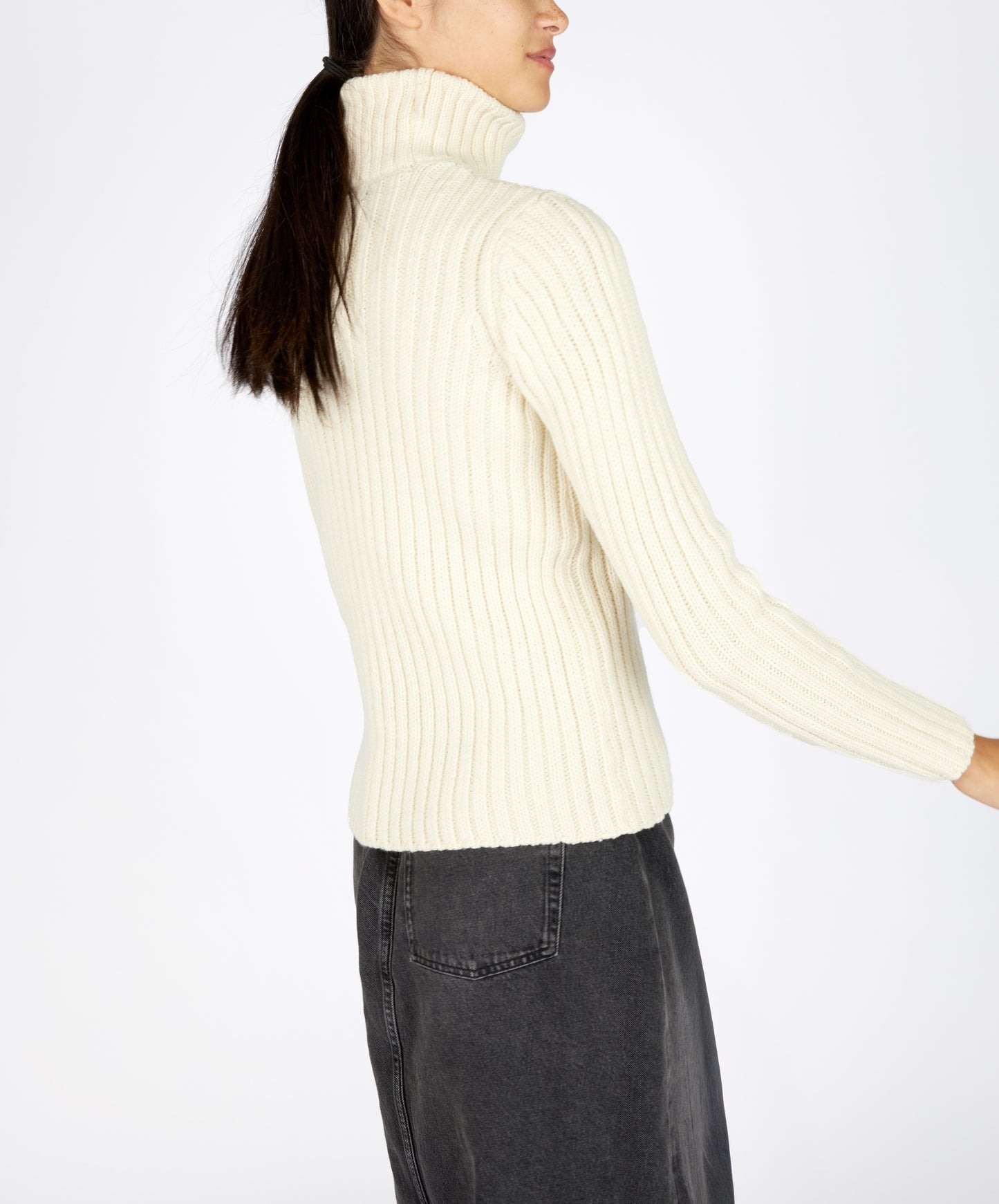 IrelandsEye Knitwear The 'Rylee' Polo Neck Natural