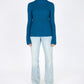 IrelandsEye Knitwear The 'Rylee' Polo Neck Sapphire Marl