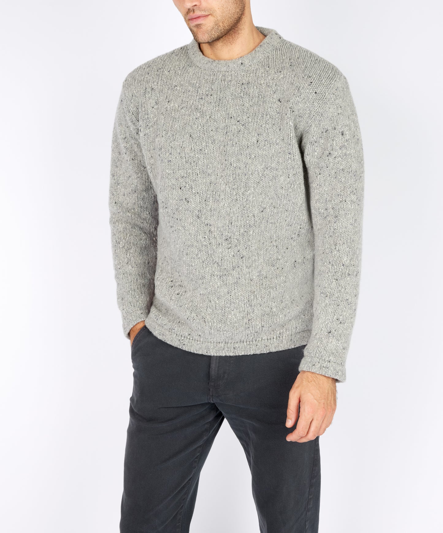 IrelandsEye Knitwear Stoneridge Sweater Light Grey