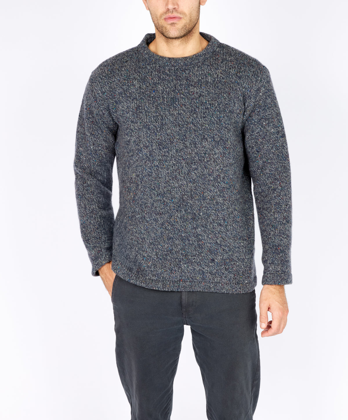 IrelandsEye Knitwear Stoneridge Sweater Navy Marl