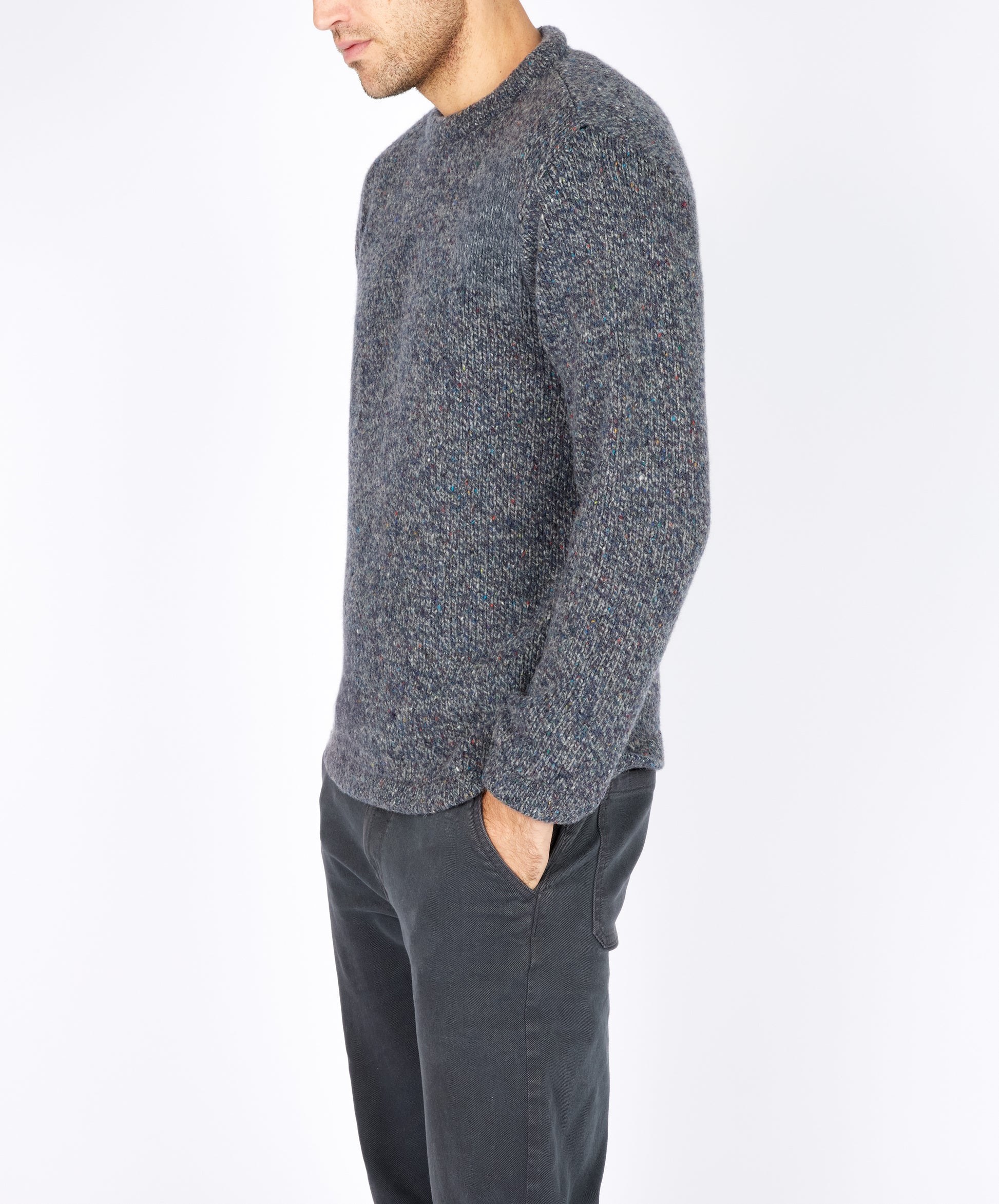 IrelandsEye Knitwear Stoneridge Sweater Navy Marl