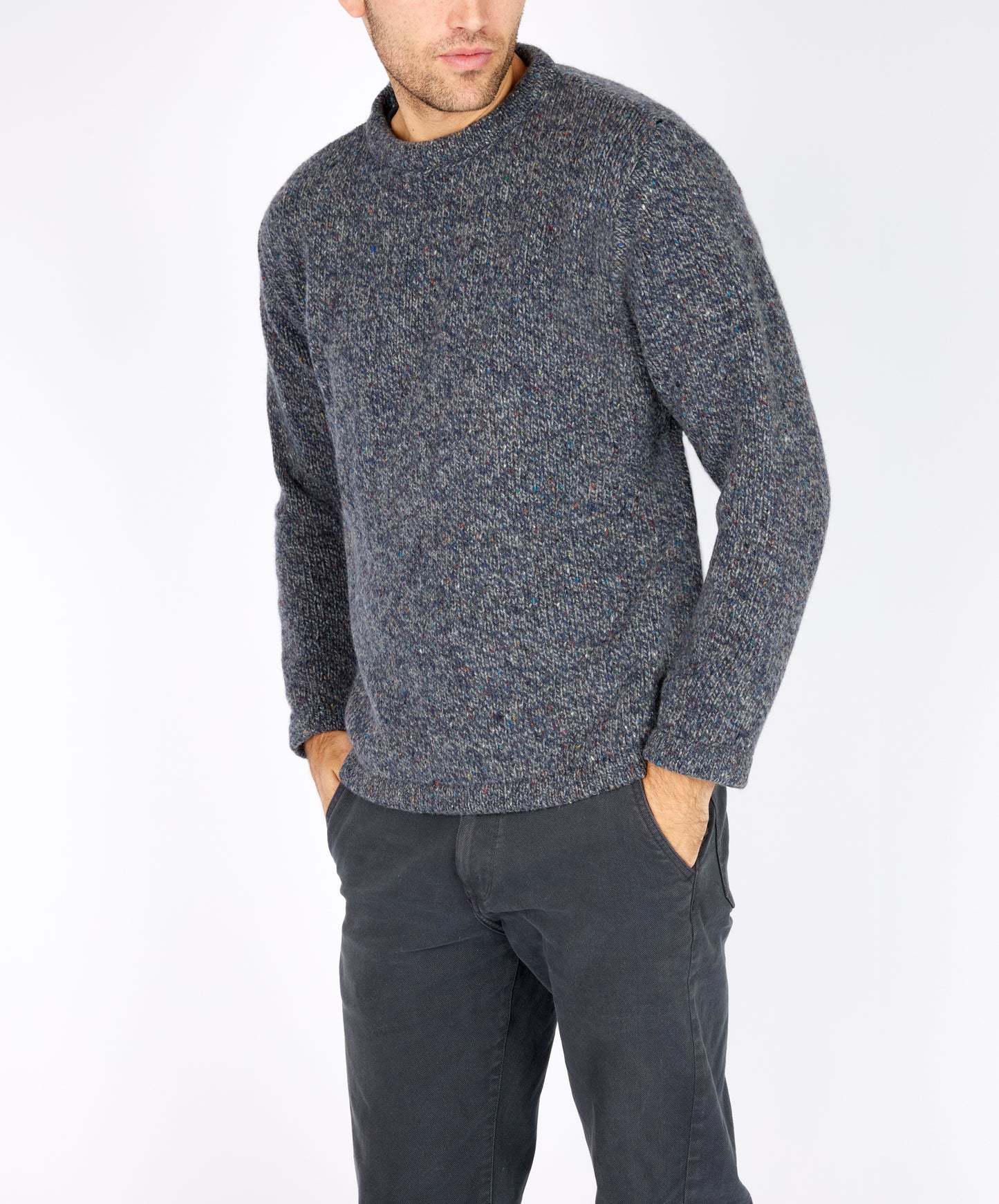 IrelandsEye Knitwear Stoneridge Sweater Navy Marl