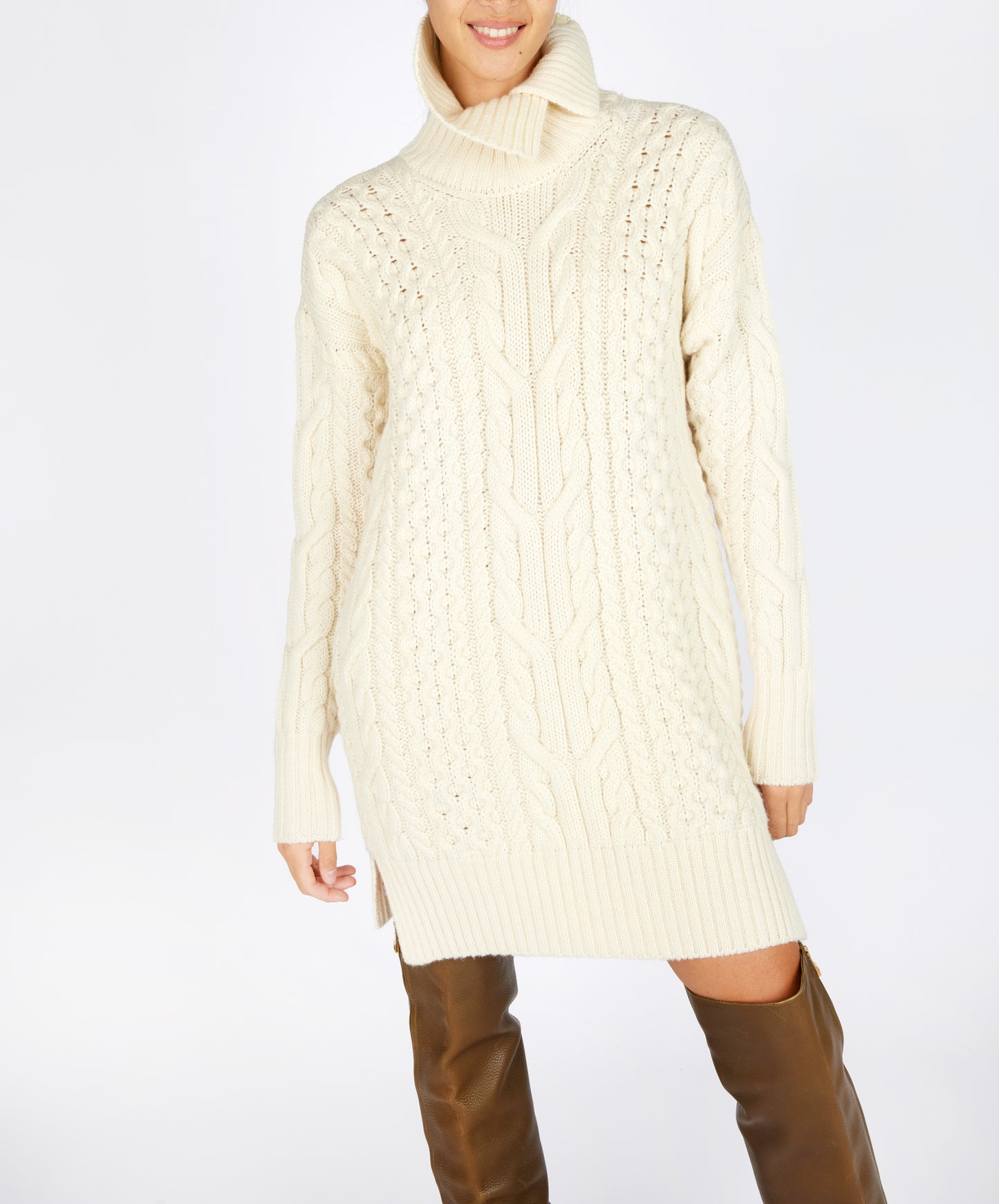 IrelandsEye Knitwear The 'Dagda' Dress Natural